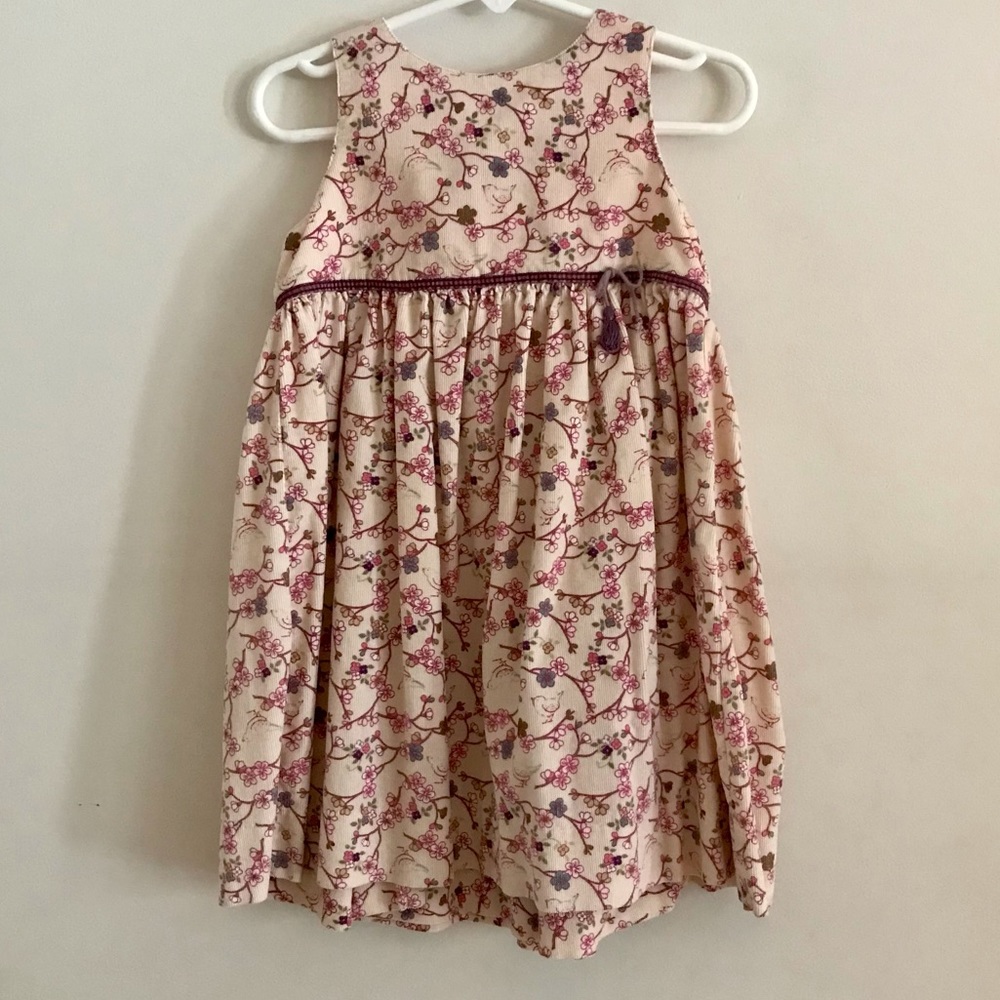 Jacadi Floral Corduroy Dress
